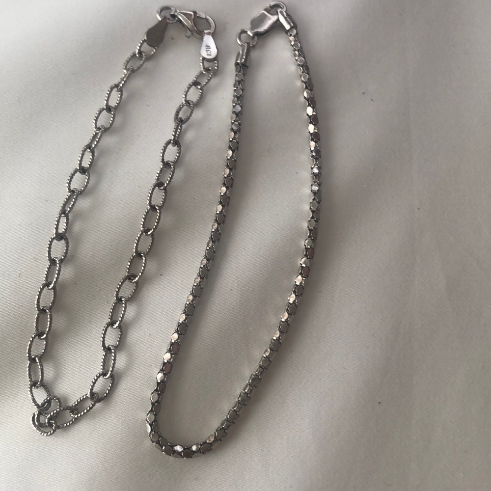 2 Silver bracelets